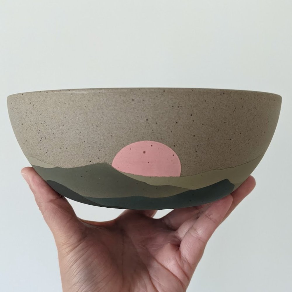 CALLAHAN CERAMICS Limited Edition Labyrinth Scapes Series Medium Bowl A